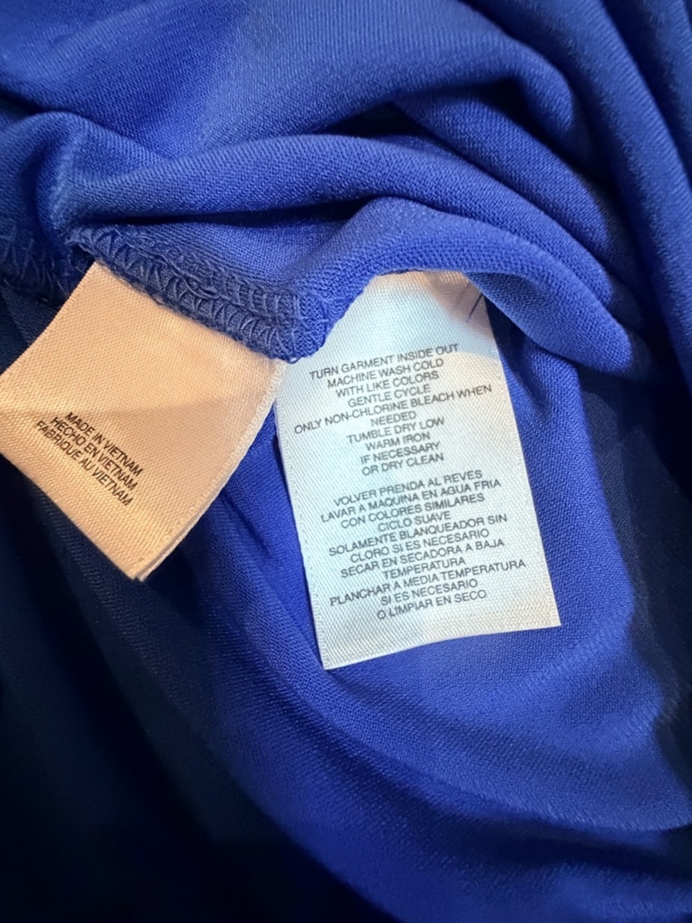 Anne Klein Blue Sleeveless Blouse Small V Neck Work Office Top Career Shell - Picture 4 of 8